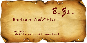 Bartsch Zsófia névjegykártya