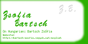 zsofia bartsch business card