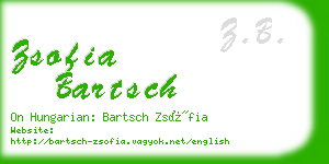 zsofia bartsch business card